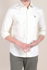U.S. Polo Assn. Men's Long Sleeve Satin Sheen Woven Shirt