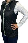 U.S. Polo Assn. Ladies Sleeveless Puffer Jacket - Black