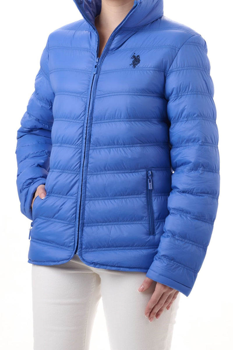 U.S. Polo Assn. Ladies Long Sleeve Puffer Jacket - Blue