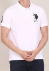 U.S. Polo Assn. Men Signature Large DHM Golf Shirt - White