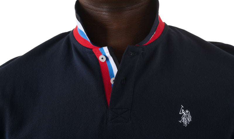 U.S. Polo Assn. Men's Polo Shirt with collar and cuff detail - Navy