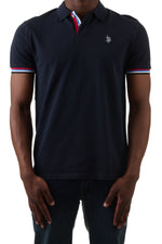 U.S. Polo Assn. Men's Polo Shirt with collar and cuff detail - Navy