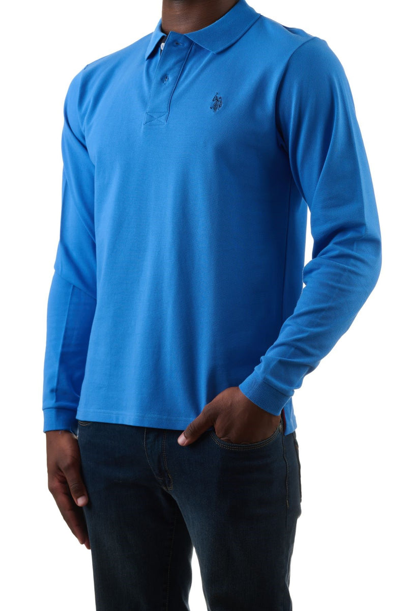 U.S. Polo Assn. Men's Long Sleeve Polo Shirt - Blue