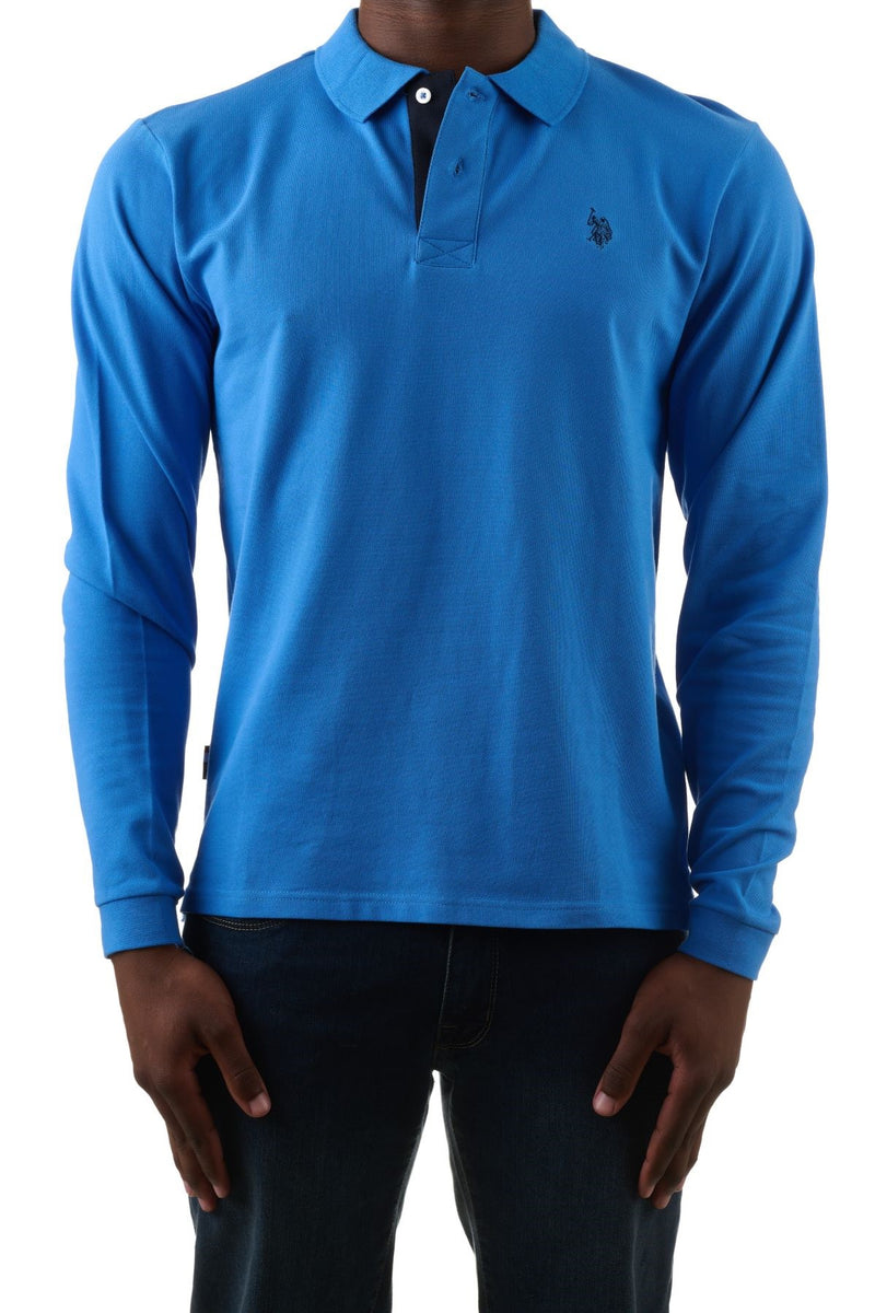 U.S. Polo Assn. Men's Long Sleeve Polo Shirt - Blue