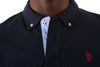 U.S. Polo Assn. Men's Long Sleeve Formal Polo Shirt - Navy