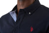 U.S. Polo Assn. Men's Long Sleeve Formal Polo Shirt - Navy