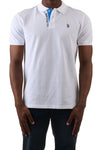 U.S. Polo Assn. Men's Polo Shirt with print detail - White