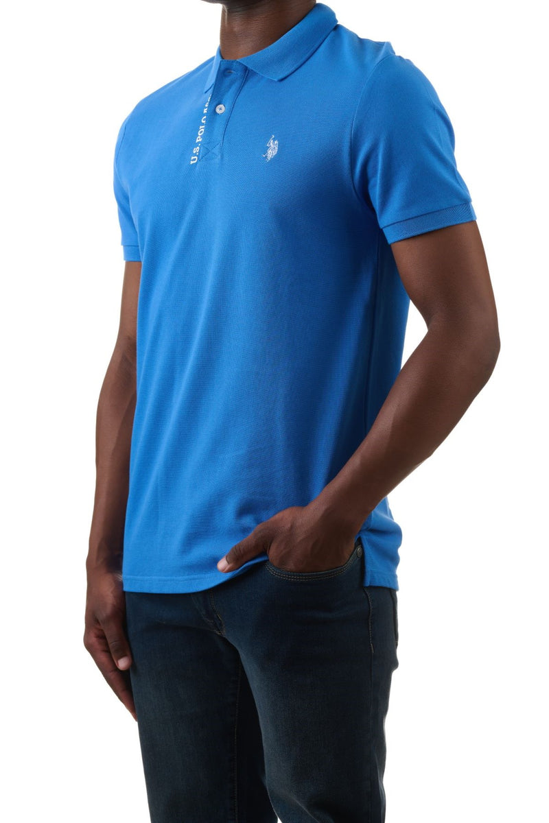 U.S. Polo Assn. Men's Polo Shirt with print detail - Blue