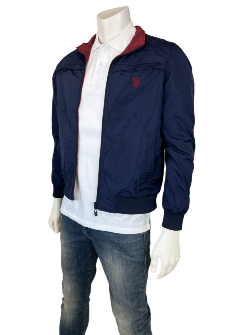 U.S. Polo Assn. Mens Reversible Jacket - Navy/Maroon