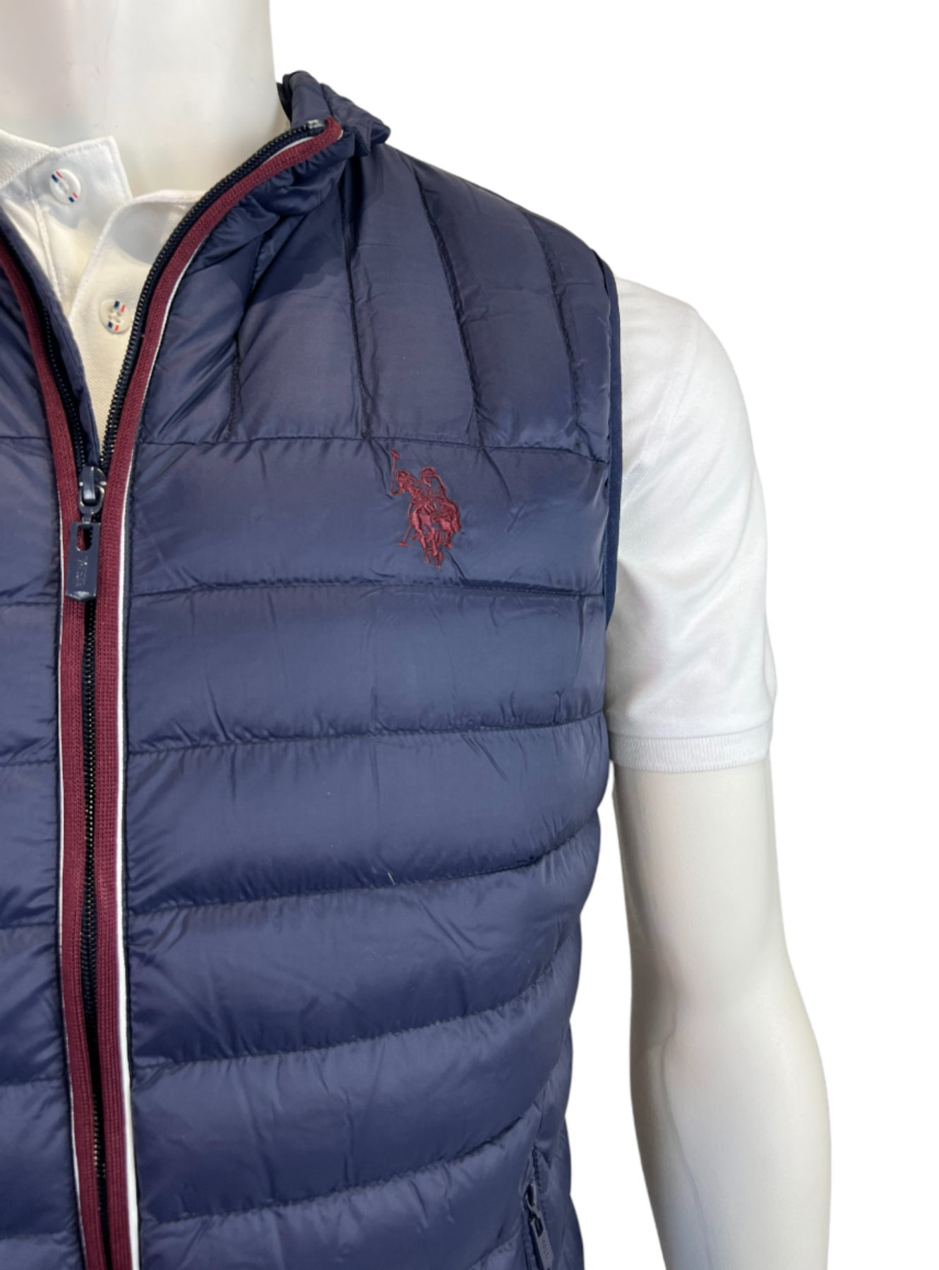 U.S. Polo Assn. Mens Sleeveless Puffer Jacket Navy U.S. Polo