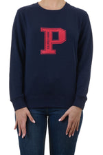 U.S. Polo Assn. Ladies Long Sleeve 'P' Logo Sweatshirt - Blue