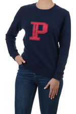 U.S. Polo Assn. Ladies Long Sleeve 'P' Logo Sweatshirt - Blue