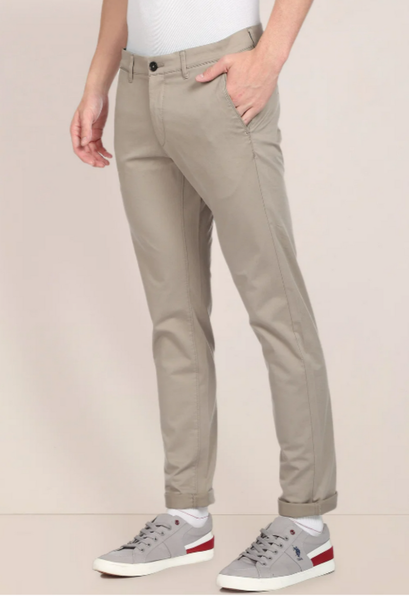 U.S. Polo Assn. Mens Chino Trousers Khaki U.S. Polo Assn