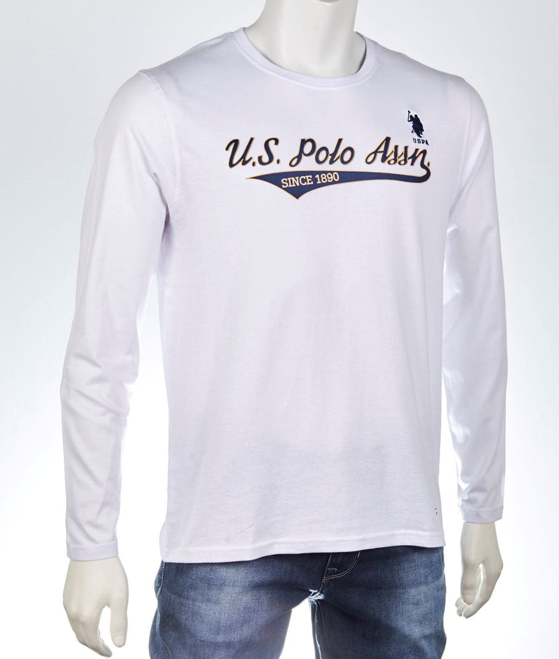 U.S. Polo Assn. Mens USPA Long Sleeve T-Shirt - White