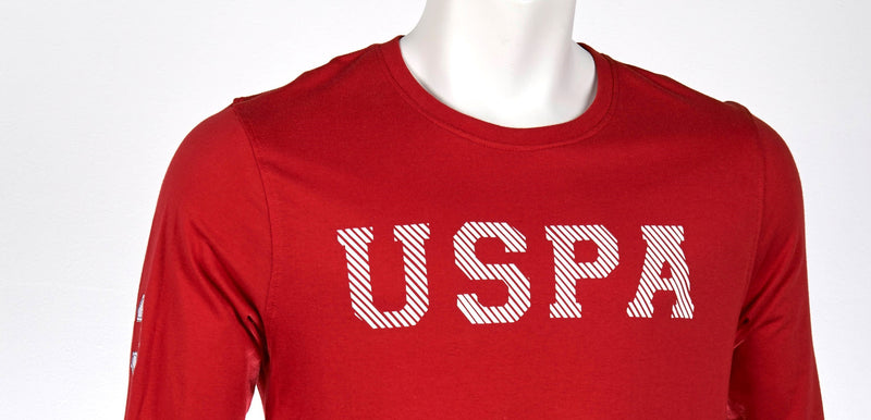 U.S. Polo Assn. Mens USPA Long Sleeve T-Shirt - Red