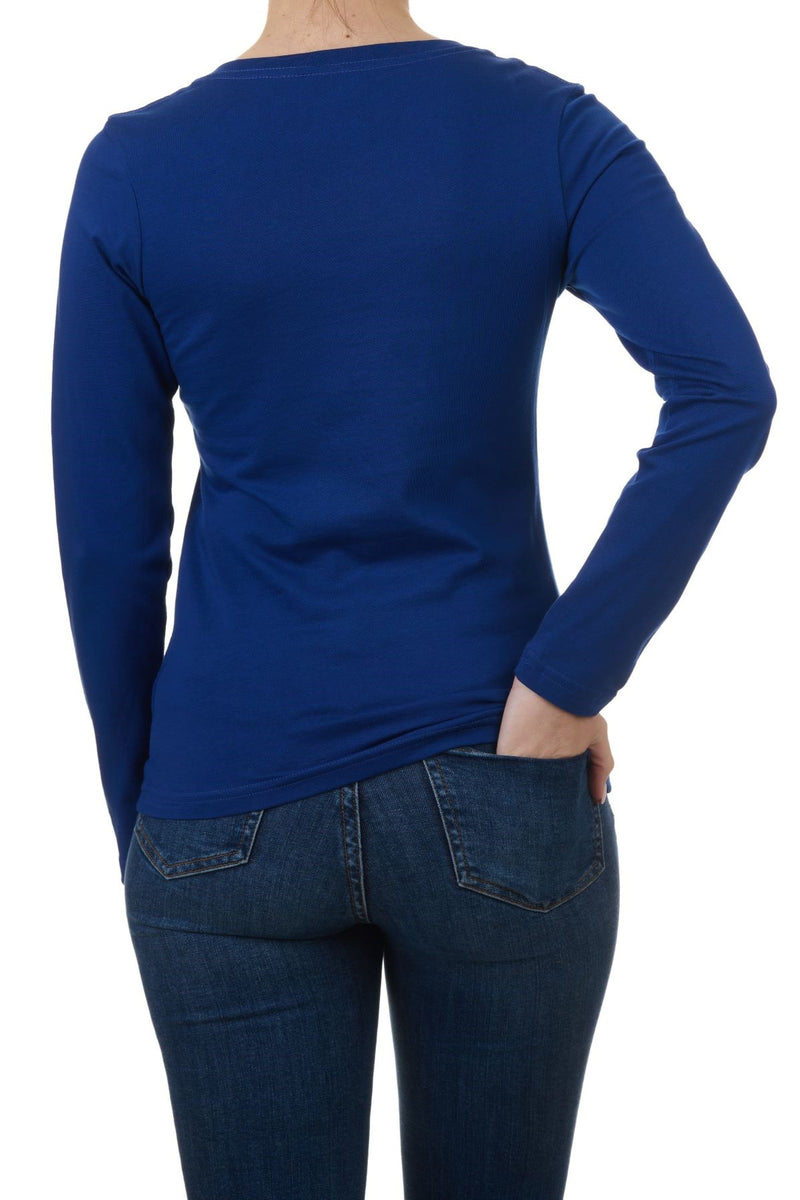 U.S. Polo Assn. Ladies Plain Long Sleeve T-Shirt - Indigo