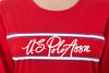 U.S. Polo Assn. Ladies 3/4 Sleeve T-Shirt - Red