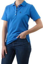 U.S. Polo Assn. Ladies Signature plain polo shirt - Blue