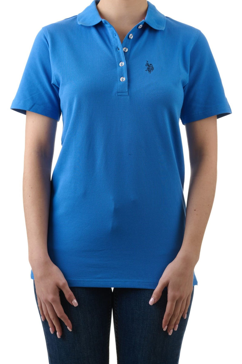 U.S. Polo Assn. Ladies Signature plain polo shirt - Blue