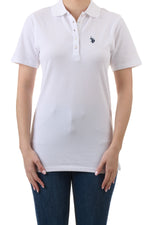 U.S. Polo Assn. Ladies Signature plain polo shirt - White