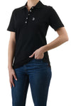 U.S. Polo Assn. Ladies Signature plain polo shirt - Black