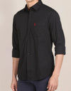 U.S. Polo Assn. Mens Long Sleeve Woven Shirt - Black