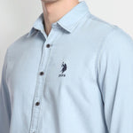 U.S Polo Assn. Men's Long Sleeve Woven Shirt - Denim