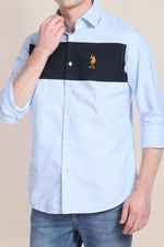 U.S Polo Assn. Men's Long Sleeve Woven Shirt - Block print