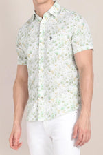 U.S. Polo Assn. Mens Short Sleeve Woven Shirt - Green