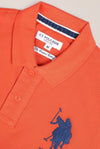 U.S. Polo Assn. Men Signature Large DHM Golf Shirt - Orange