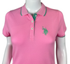 U.S. Polo Assn. Ladies plain polo shirt - Pink