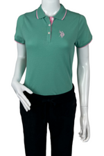 U.S. Polo Assn. Ladies plain polo shirt - Wasabi