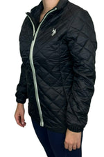 U.S. Polo Assn. Ladies Long Sleeve Puffer Jacket - Black