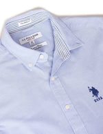 U.S. Polo Assn. Mens Long Sleeve Woven Oxford Shirt - Blue