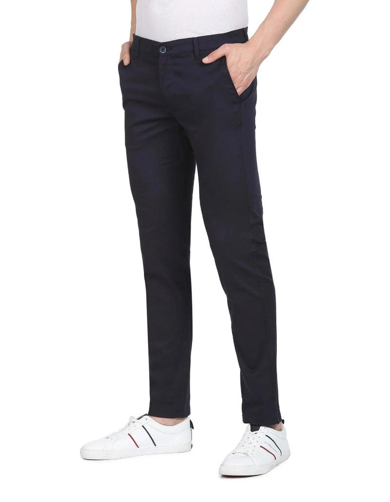 U.S. Polo Assn. Men Solid Formal Wear Trousers | KNOCKOUT | Off White |  65963