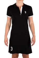 U.S. Polo Assn. Ladies DHM Logo Polo Dress - Black