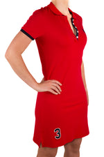 U.S. Polo Assn. Ladies DHM Logo Polo Dress - Red