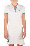 U.S. Polo Assn. Ladies DHM Logo Polo Dress - White
