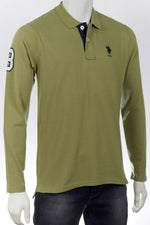 U.S. Polo Assn. Mens Longsleeve Polo Shirt - Sage Green