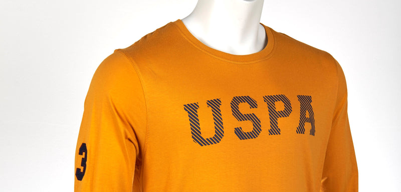 U.S. Polo Assn. Mens USPA Long Sleeve T-Shirt - Gold