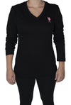 U.S. Polo Assn. Ladies DHM Logo Long Sleeve T Shirt - Black