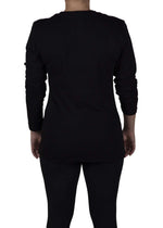 U.S. Polo Assn. Ladies DHM Logo Long Sleeve T Shirt - Black