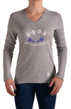 U.S. Polo Assn. Ladies DHM Live Fashionably Logo Long Sleeve T Shirt - Grey