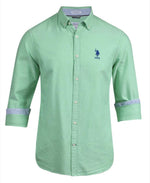 U.S Polo Assn. Men's Long Sleeve Woven Oxford Shirt - Green